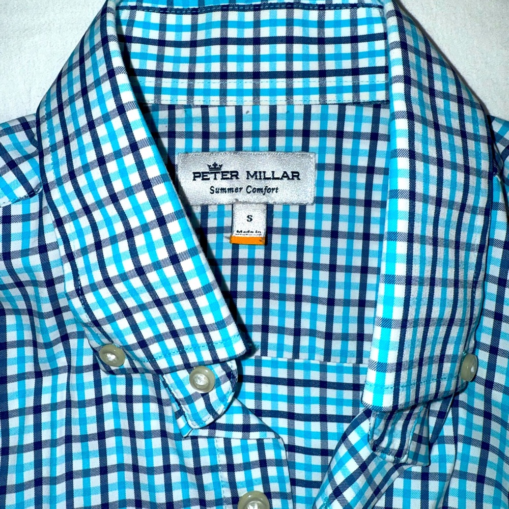 Men’s Peter Millar Long Sleeve Buttoned Shirt Size Small - Picture 2 of 4